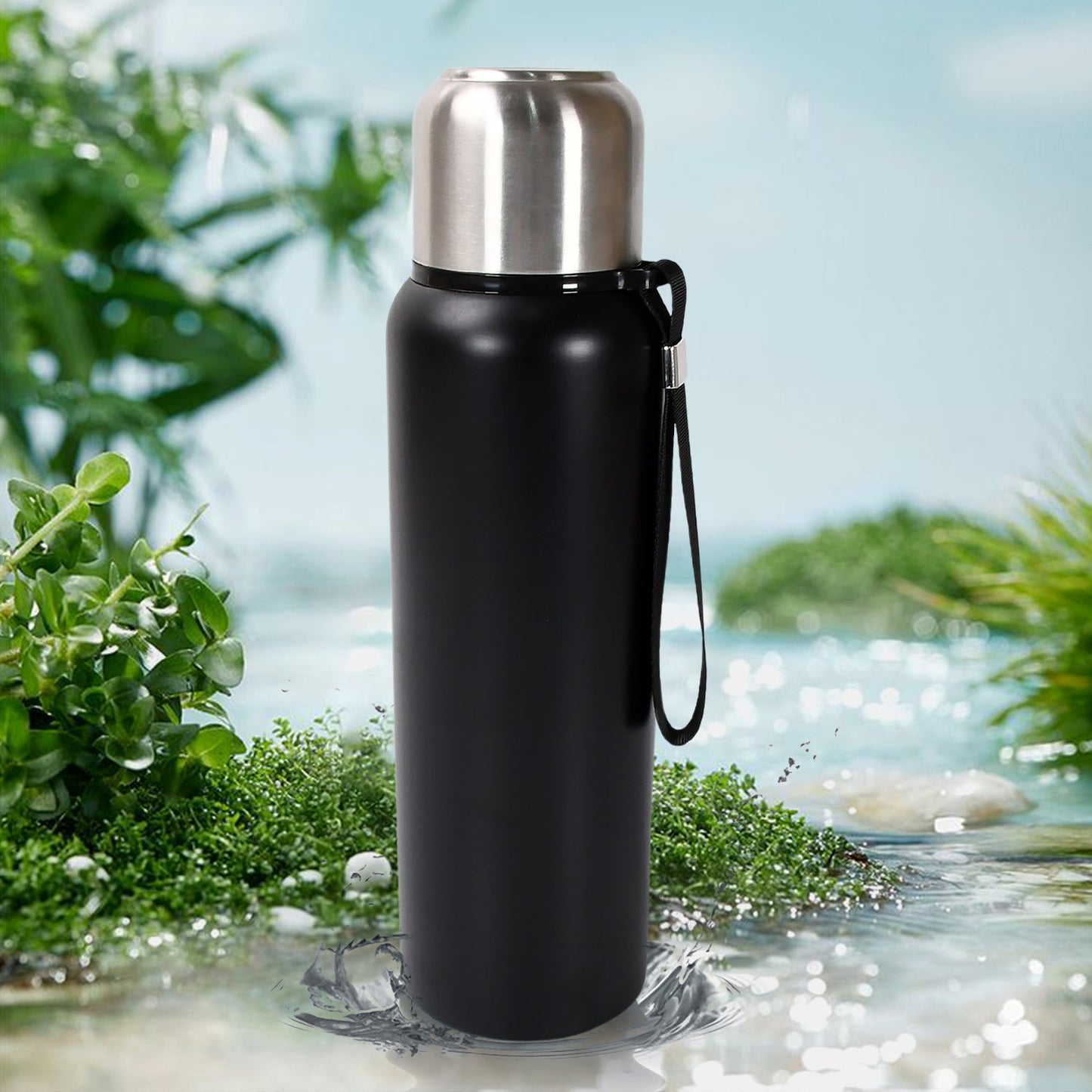 Stainless Steel Water Bottle, Fridge Water Bottle, Stainless Steel Water Bottle Leak Proof, Rust Proof, Cold & Hot Thermos steel Bottle| Leak Proof | Office Bottle | Gym | Home | Kitchen | Hiking | Trekking | Travel Bottle (1000ML/800ML/Approx 600ML)