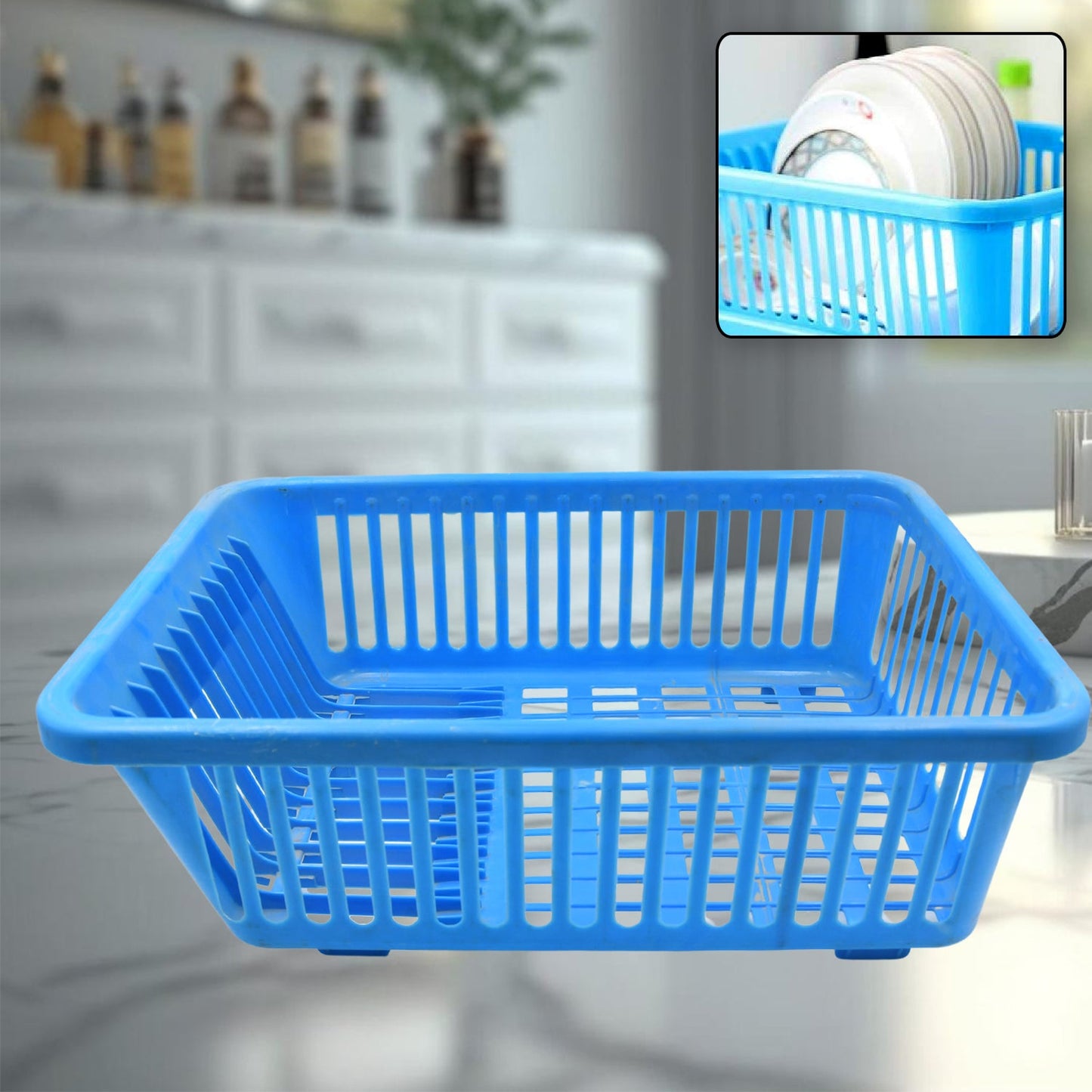 0657 Unbreakable Plastic 3 in 1 Kitchen Sink Drainer Drying Rack (Without Bottom Tray) (MOQ :- 6 Pc)