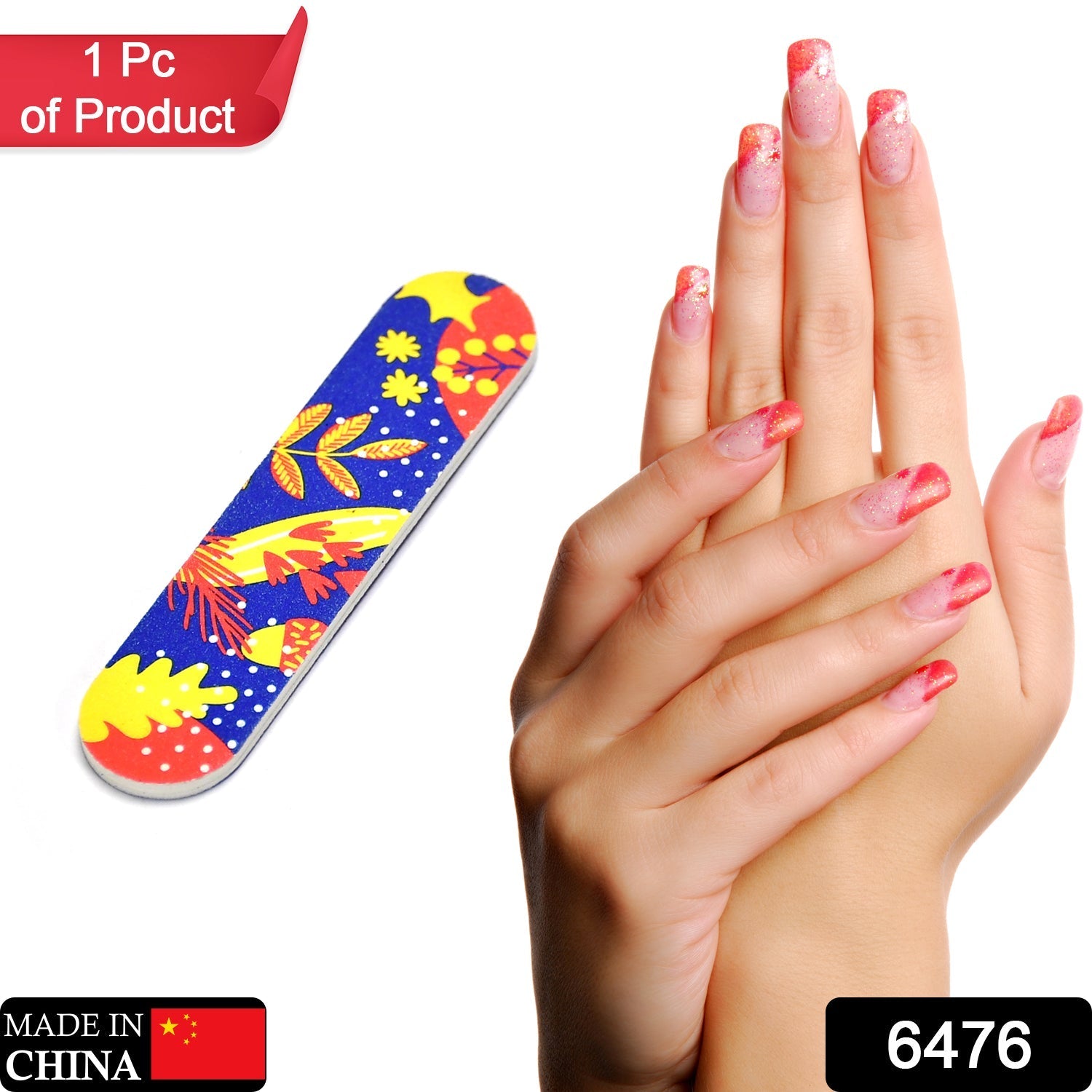 6476 Professional Nail Filer Double Sided For Nail Shaper Nail File ( 1 pcs ) 