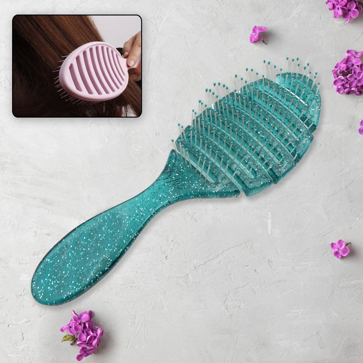 Anti-static Scalp Massage Hair Brush Comb for Curly Straight Hair,  Womens Hair Brush Wet, Detangling Brush for Curly Hair Detangler, Wet Hair Brush Detangler, Girls Hair Brush (1 Pc )