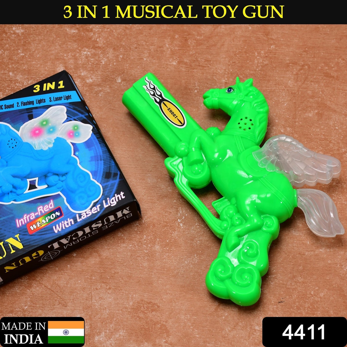 4411 Musical Laser Light Effect Gun For Kids 