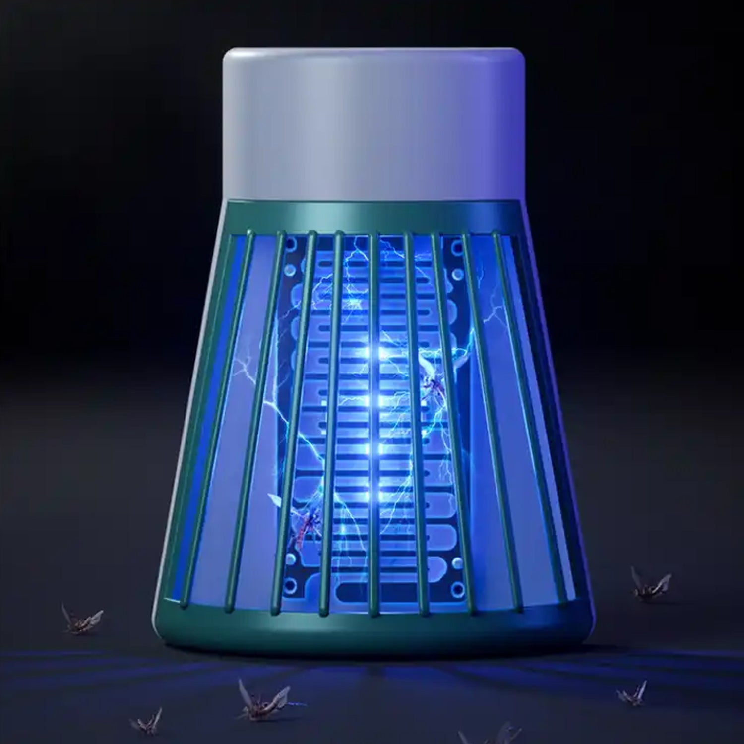 Indoor mosquito trap lamp with screen protector.