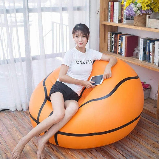 Foldable Sofa, Cartoon Style Inflatable Folding Chair, Ball Chair, Inflatable Sofa for Adults, Kids size (110cm x 80cm)