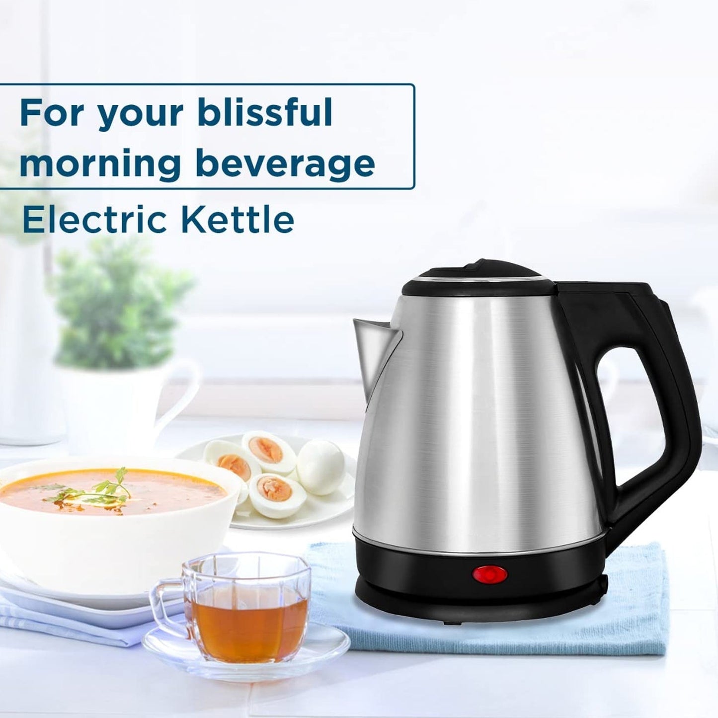 ﻿2151A Electric Kettle | Super fast Boiling | 2Litres | Water Tea Coffee Instant Noodles Soup DeoDap