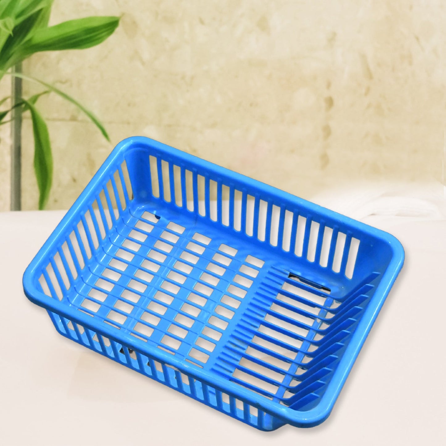 0657 Unbreakable Plastic 3 in 1 Kitchen Sink Drainer Drying Rack (Without Bottom Tray) (MOQ :- 6 Pc)