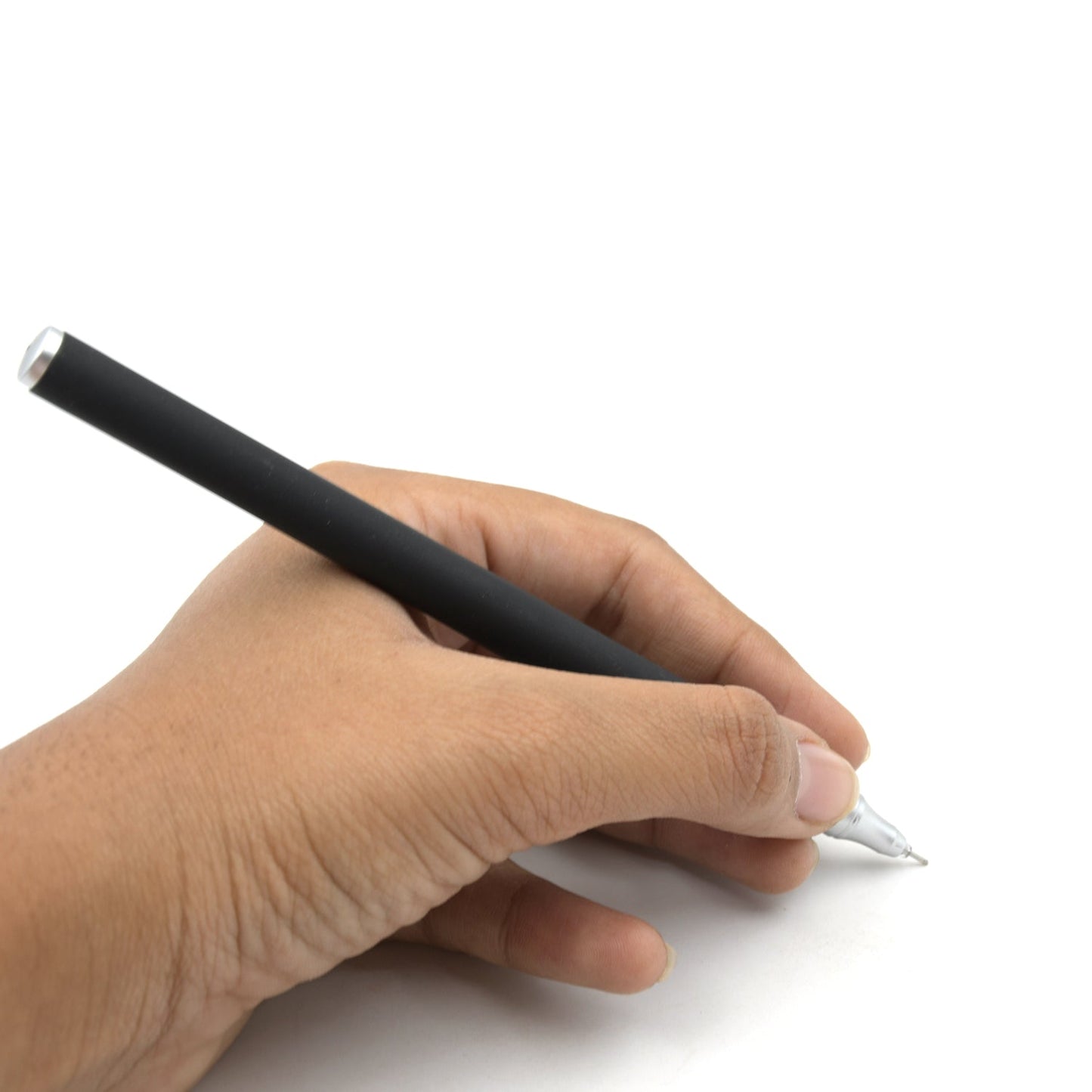 Black writing pen with gel ink, perfect for exams, school, and office tasks.