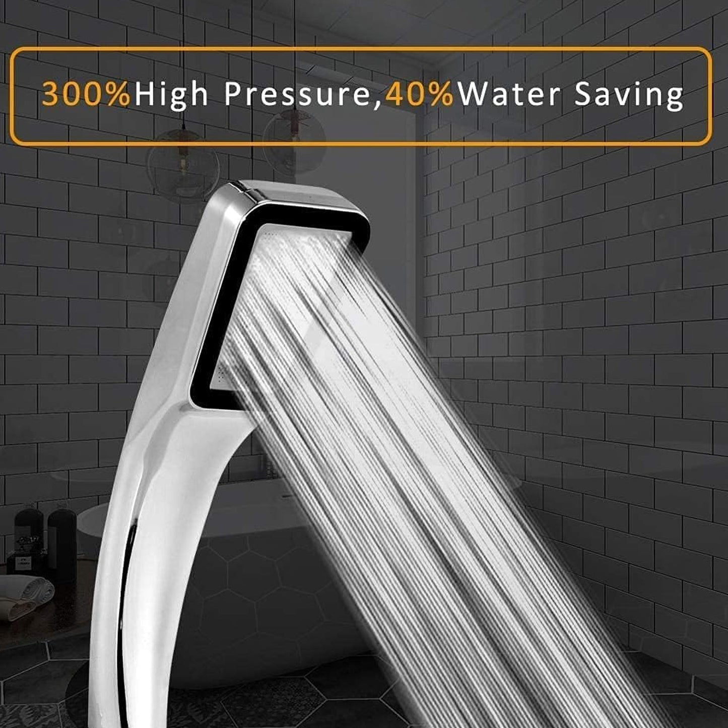 Water-saving high-pressure shower head with 300 spray holes