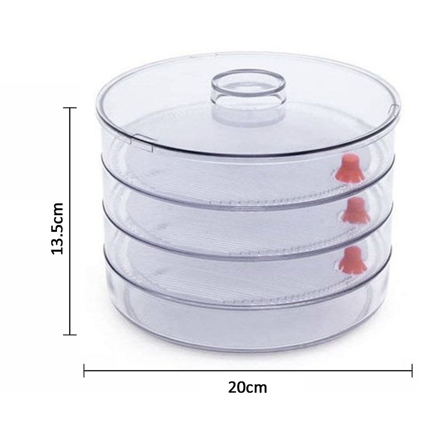 070 Plastic 4 Compartment Sprout Maker, White dopstop