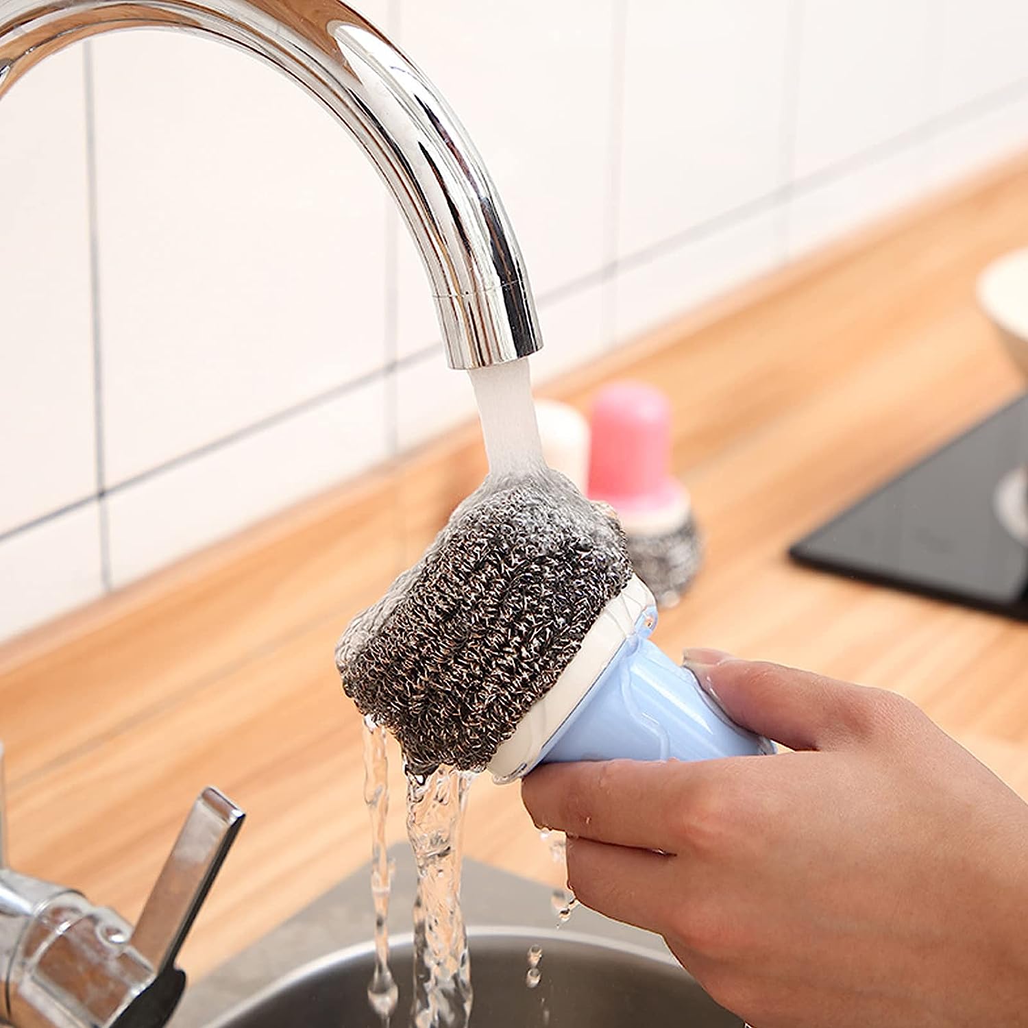 Household dish scrub brush