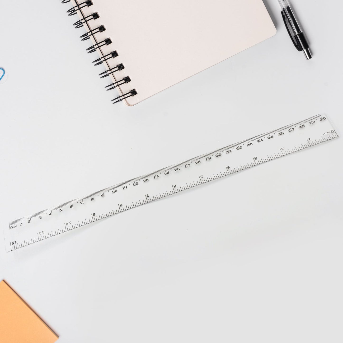 Transparent Ruler, Plastic Rulers, For School Classroom, Home, Or Office (30 Cm)