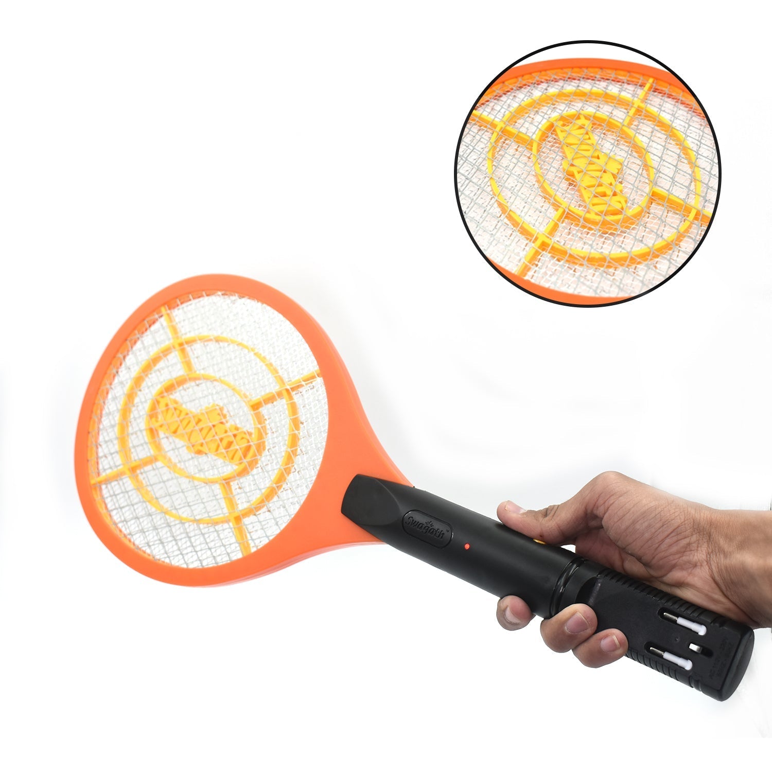 Insect killer racket for mosquitoes and bugs.