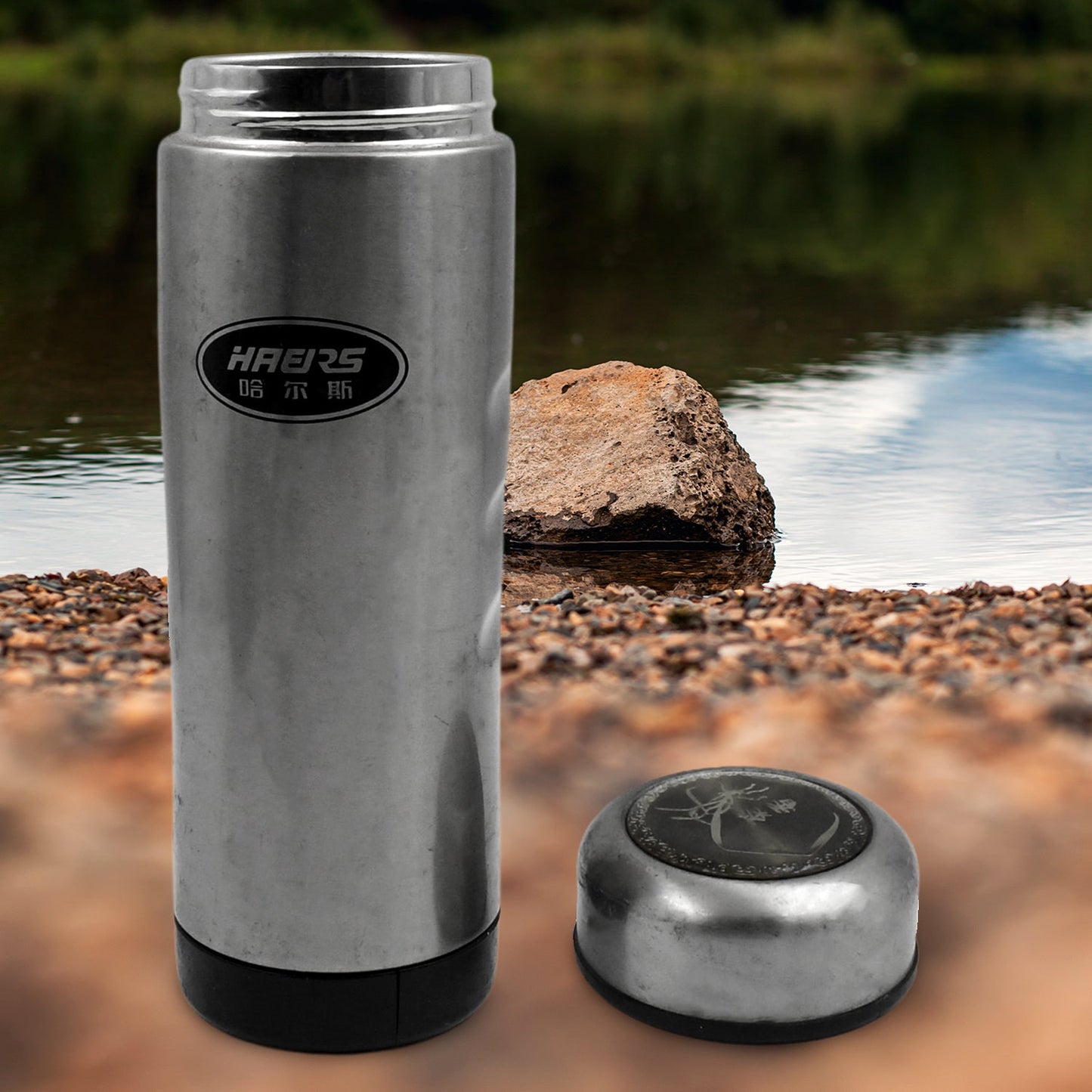 8376 Stainless Steel Water Bottle, Fridge Water Bottle, Stainless Steel Vacuum Cup, Leak Proof, Rust Proof, Cold & Hot Thermos steel Bottle| Leak Proof | Office Bottle | Gym | Home | Kitchen | Hiking | Trekking | Travel Bottle (450 ML Approx)