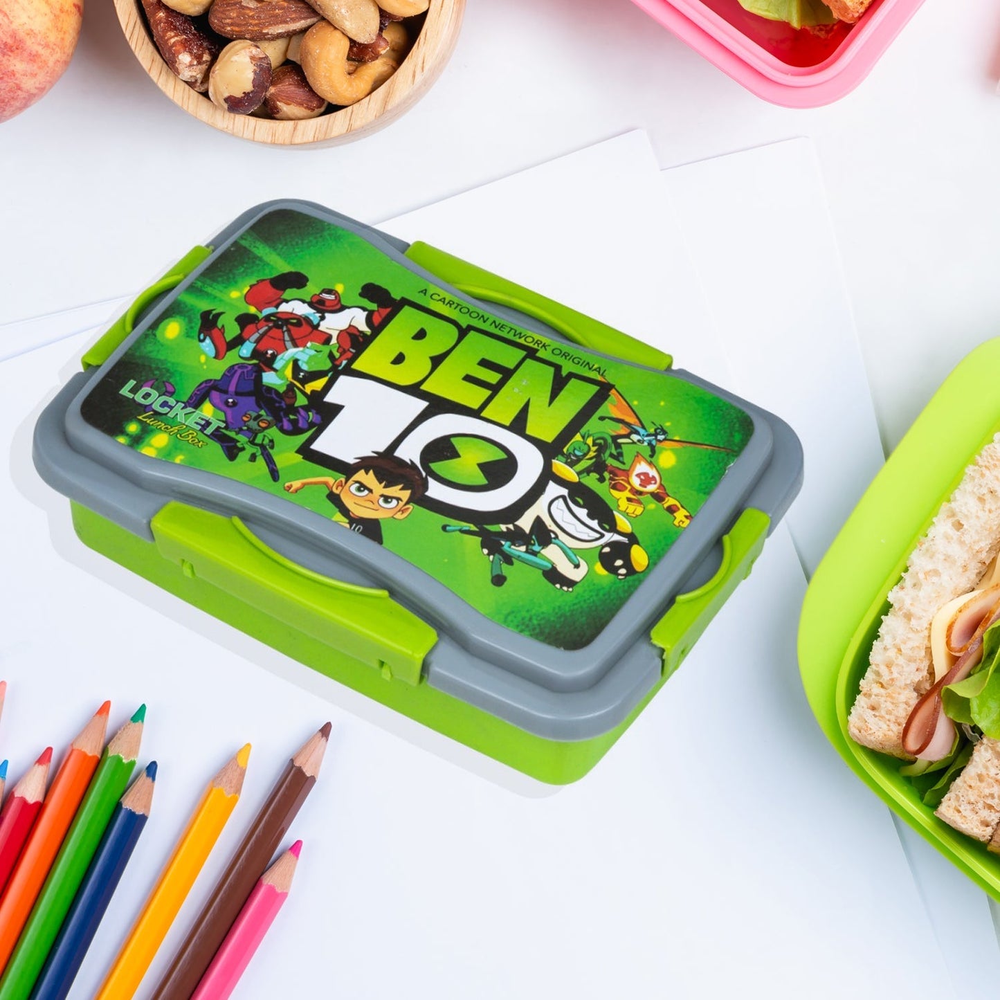 5318 Locket Lunch Box Plastic High Quality Box For Kids School Customized Plastic Lunch Box for Girls & Boy 