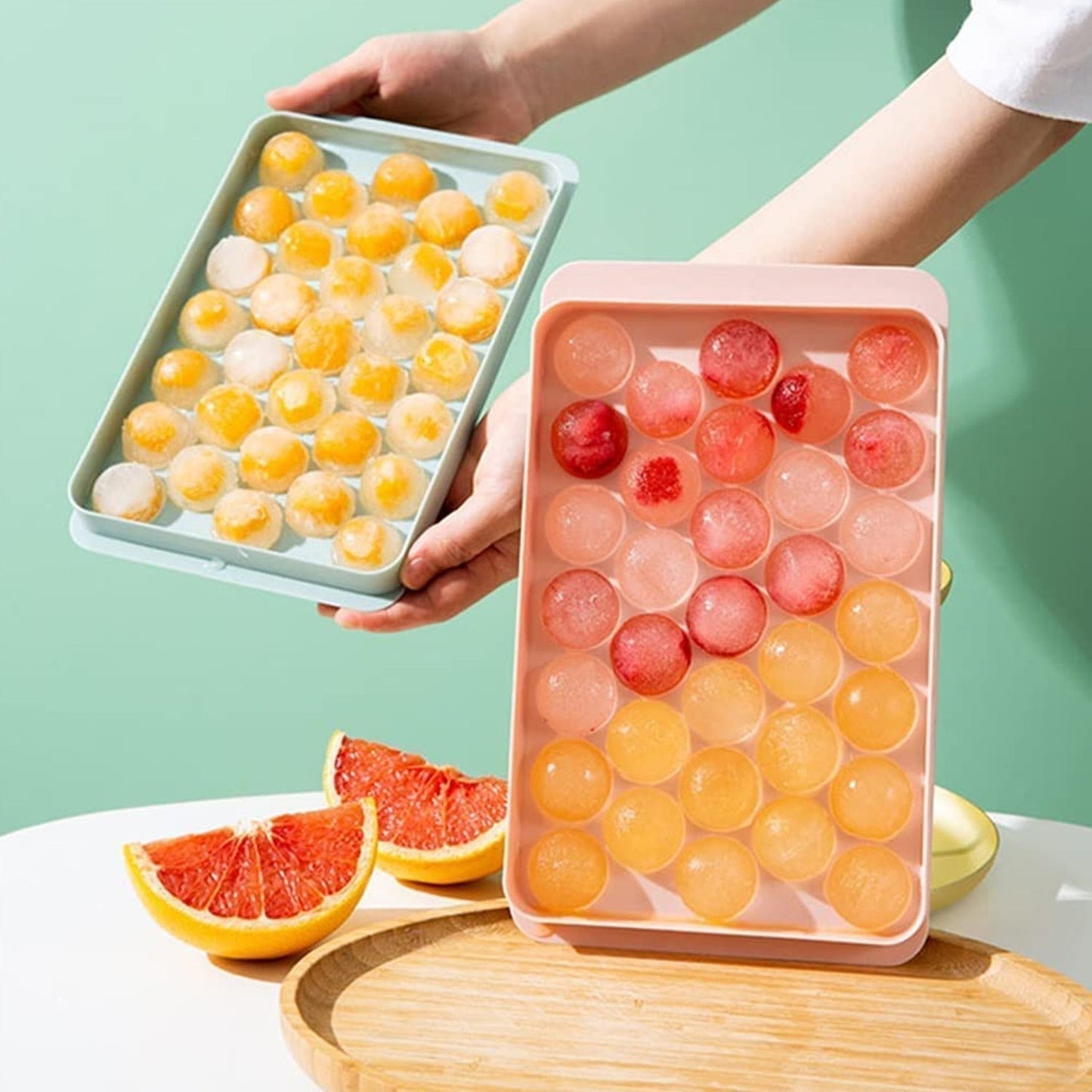 Plastic Round BPA Free Reusable Ice Cube Ice Ball Mold / Lollipop Candy Maker (20x12cm)