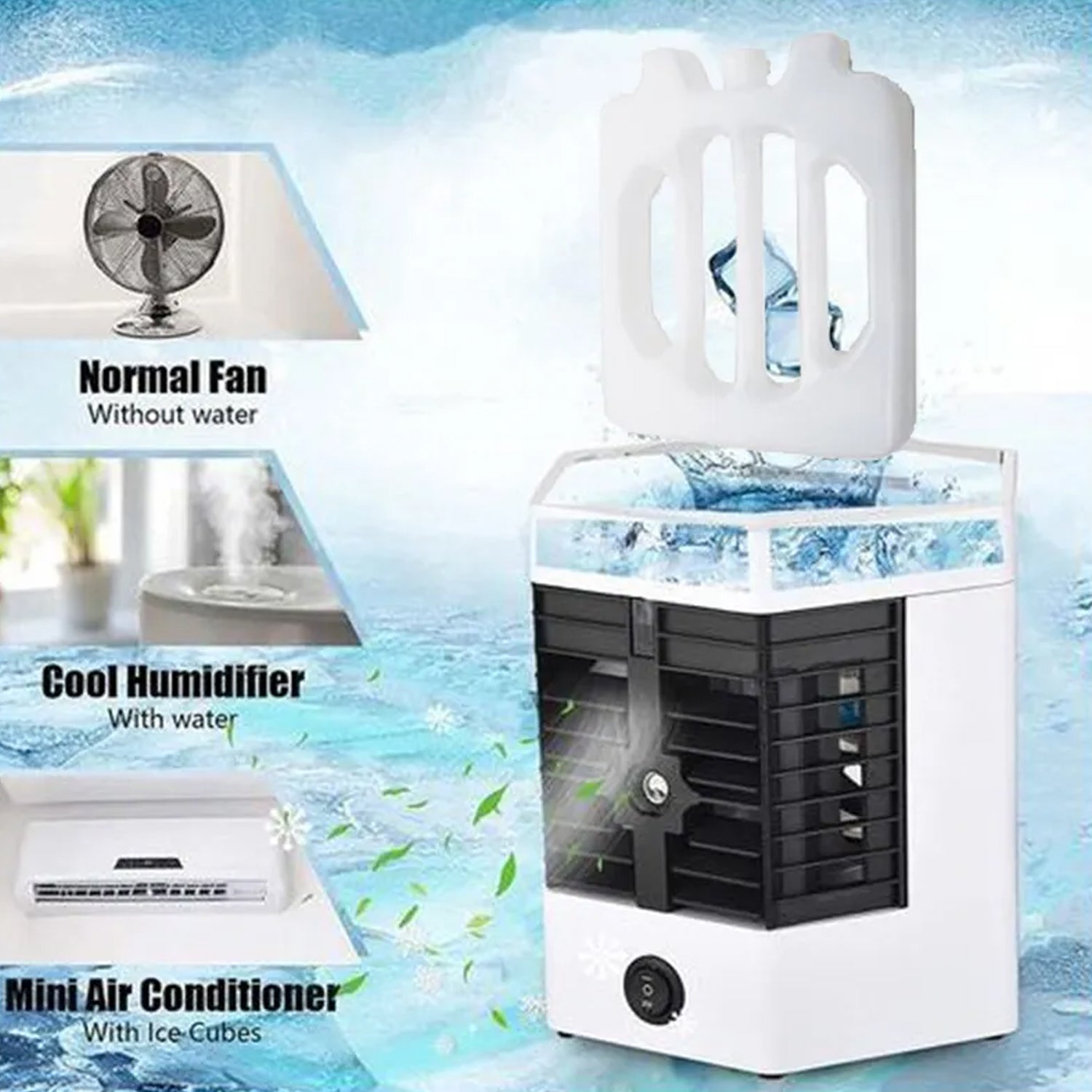 1488 Mini Air Conditioner ARCTIC COOLER Air Cooler Humidifier Mini Portable Air Cooler Fan Arctic Air Personal Space Cooler The Quick & Easy Way to Cool Any Space Air Conditioner 