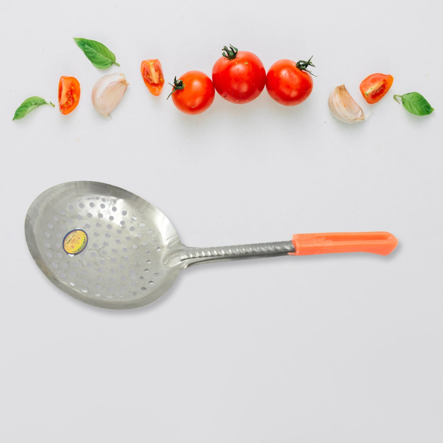 Colander Spoon, Non Slip Hand Polished Thickened Hot Pot Spoon for Kitchen for Restaurant, Stainless Steel Cooking Colander Skimmer Slotted Spoon Kitchen Strainer Ladle with Long Handle for Kitchen Cooking Baking (35 Cm & 34Cm)