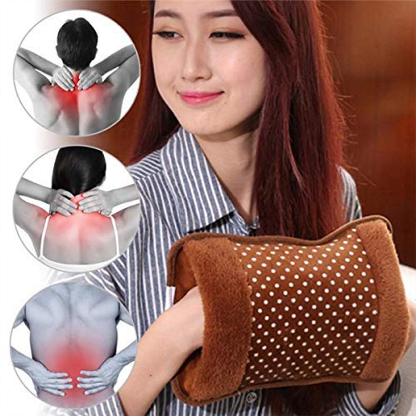 6544 electric heating bag, hot water bag, Heating Pad, Electrical Hot Warm Water Bag, Heat Bag with Gel for Back pain , Hand , muscle Pain relief , Stress relief with Box 