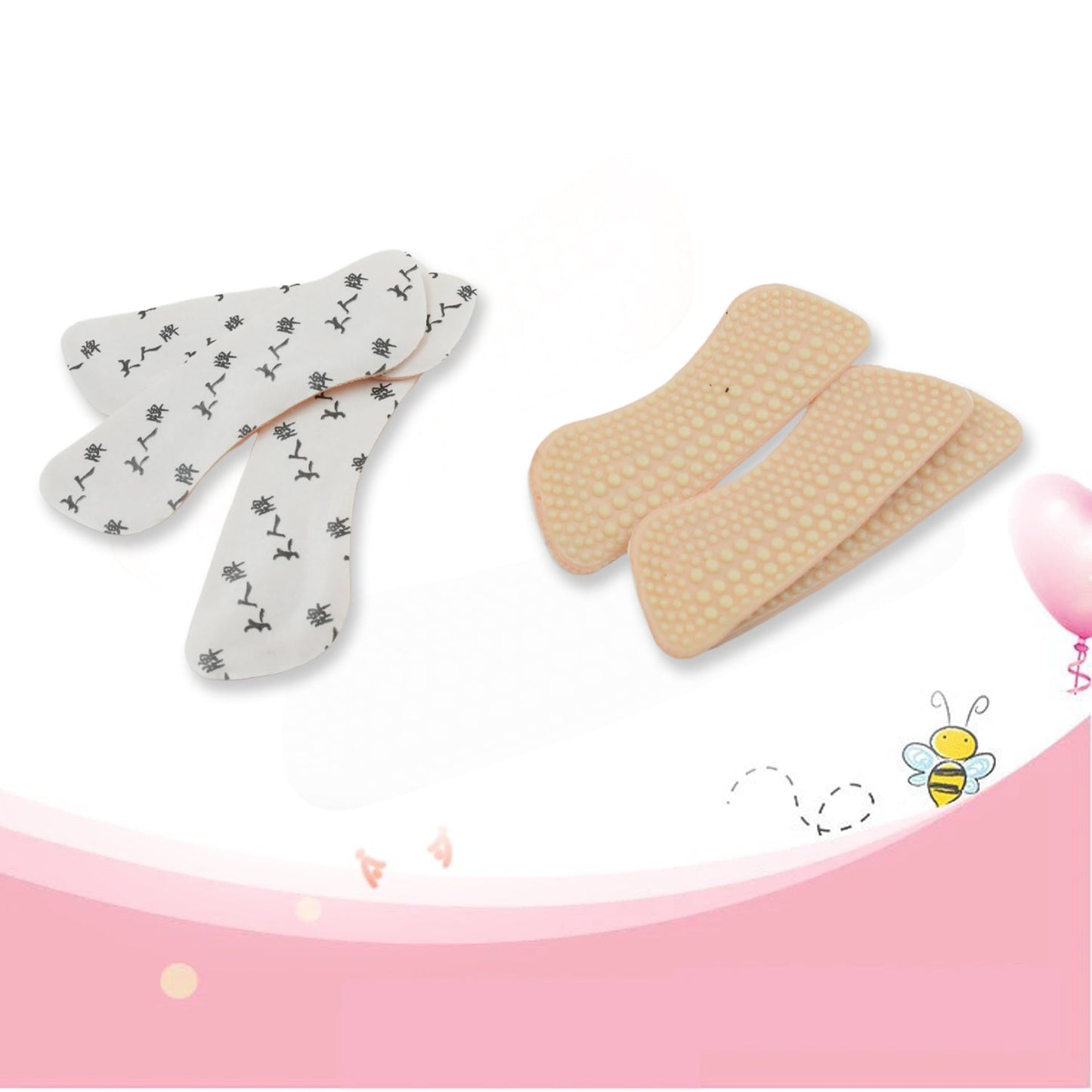 8853 Women High Heel Pads 4D Non-Slip Massage Shoe Pads Shoe Heel Cushions Adhesive Pad (3 Pair)