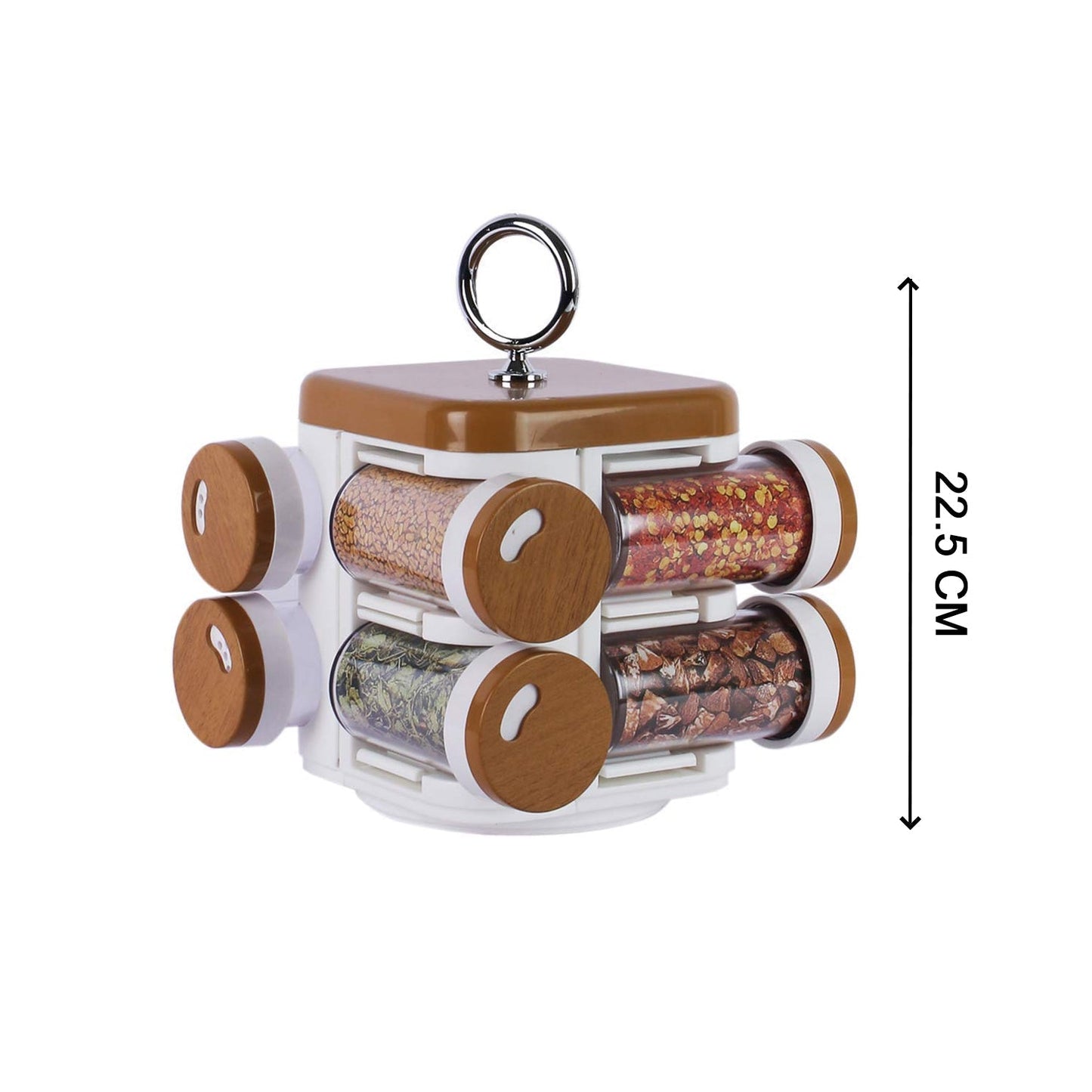 Ganesh Storewell spice rack, 8-piece plastic set.