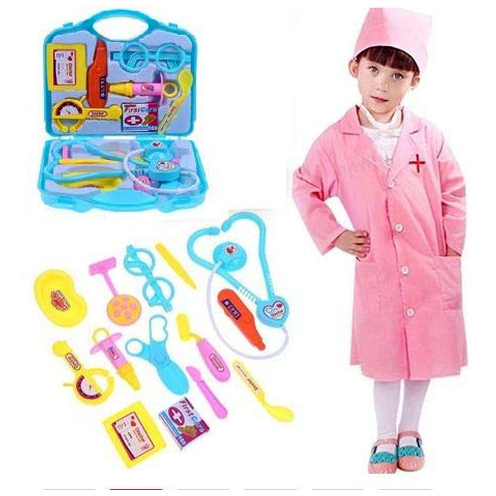 Multicoloured toy doctor kit for children