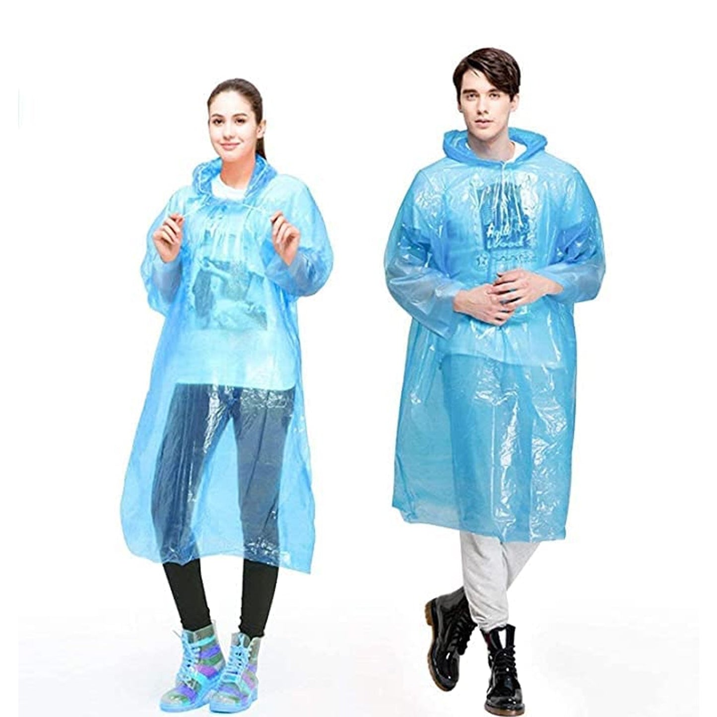 1425 Plastic pocket sized Raincoat, Reusable Free Size Raincoat