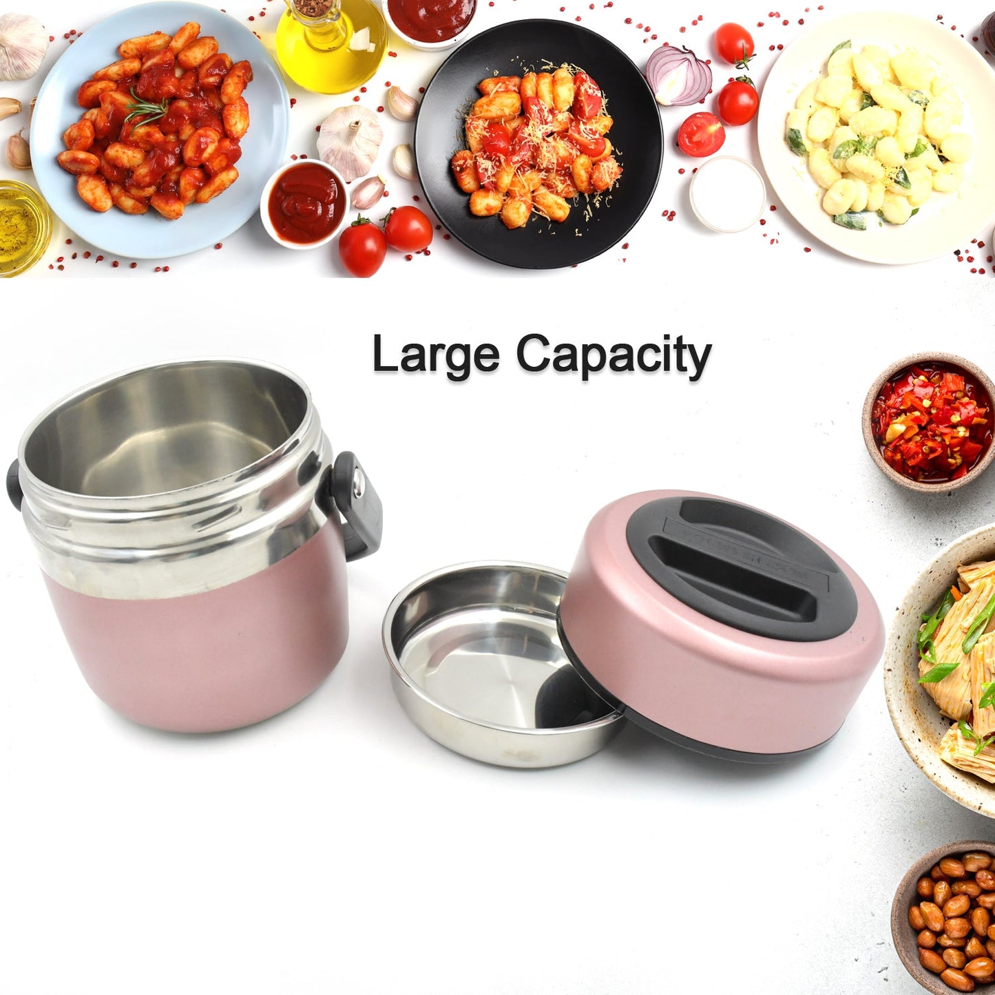 5524 Leak-proof Thermos Flask For Hot Food, Warm Soup Cup, Vacuum Insulated Lunch Box, Food Box for Thermal Container For Food Stainless Steel (Multi-Color)