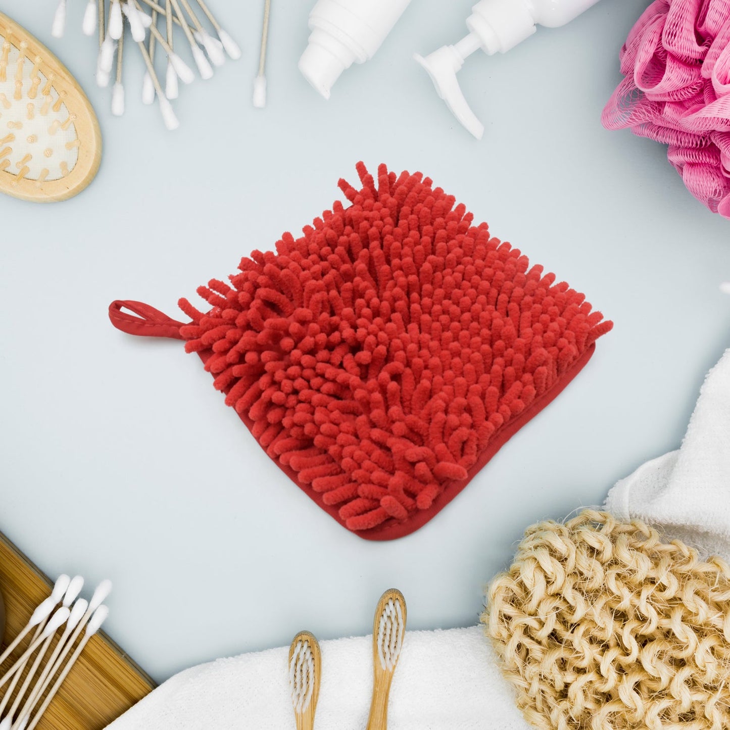 7806 Super Soft Cute Hanging Hand Towel for Kitchen and Bathroom | Ultra Absorbent Thick Coral Velvet Hand Towels with Hanging Loop Fast Drying Microfiber