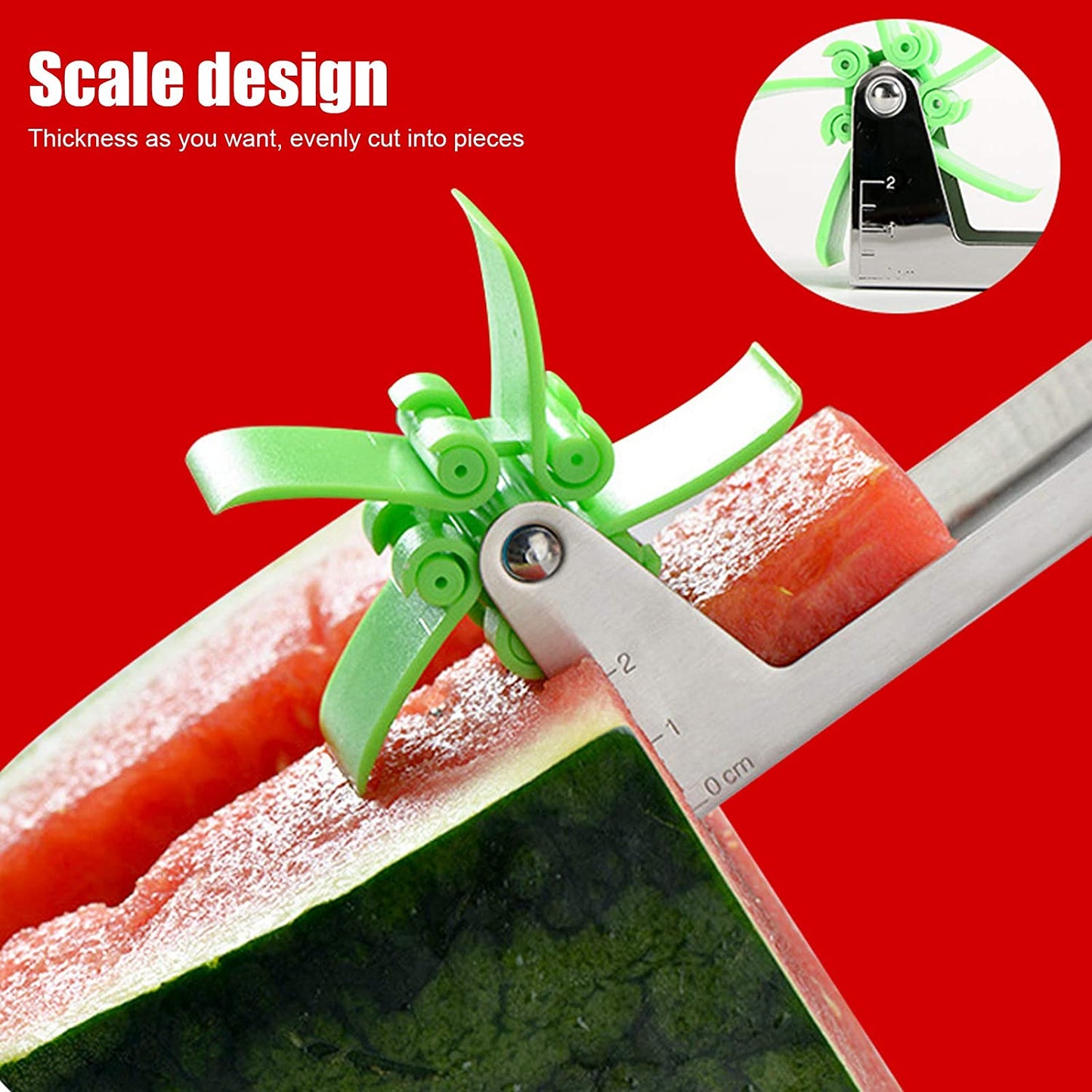 Stainless Steel Washable Watermelon Cutter Windmill Slicer Cutter Peeler for Home / Smart Kitchen Tool Easy to Use