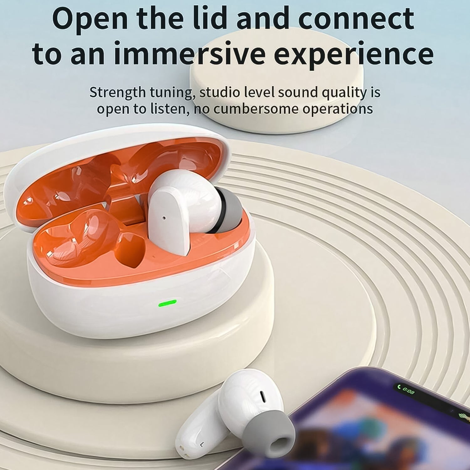 Compact True Wireless Earbuds with Touch Controls