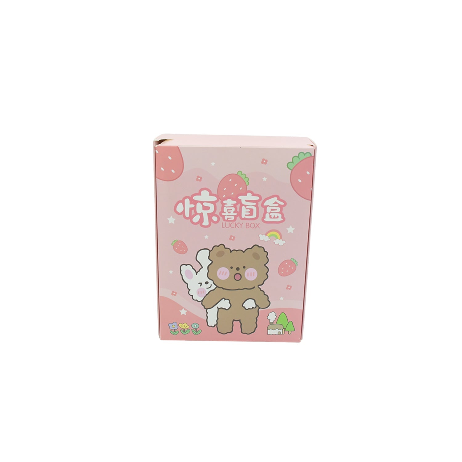 Cute cartoon stationery box with various school supplies