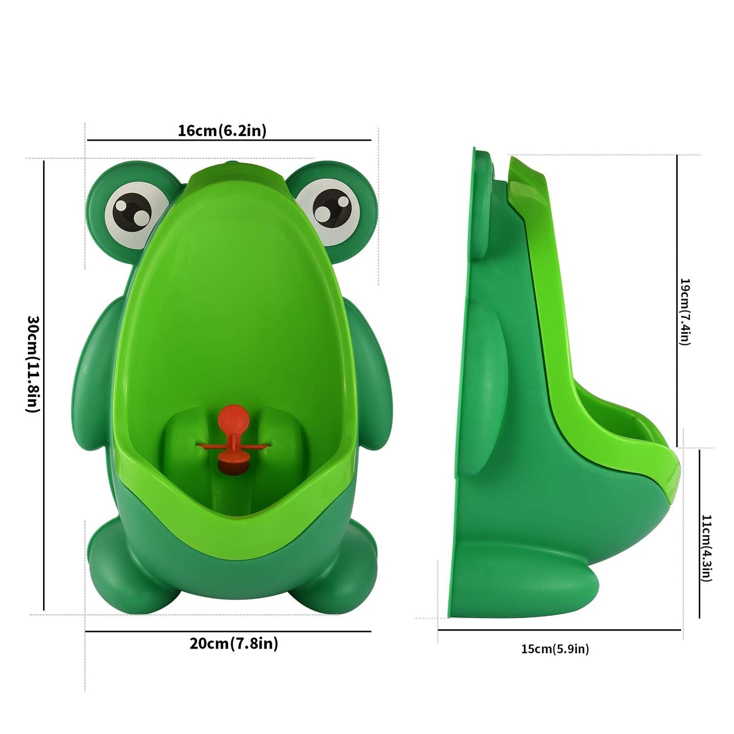 4034 Cute Forg Standing Potty Training Urinal for Boys Toilet with Funny Aiming Target 