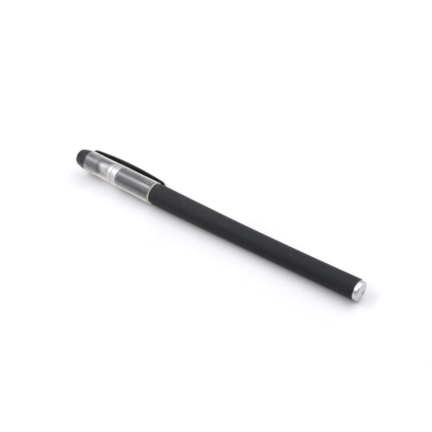 Black gel pen with smooth writing and highlighting capabilities, suitable for various uses.