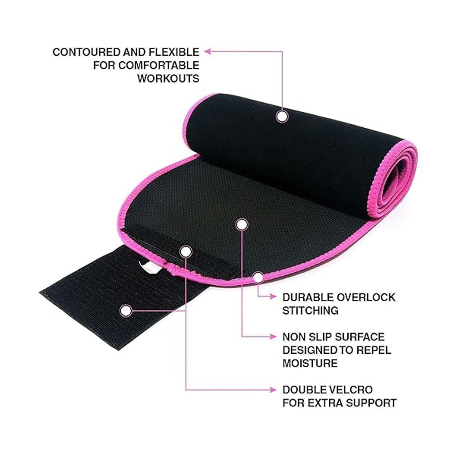 6730 Waist Support Belt Neoprene Ab Belt Trainer, Stomach Wrap Tummy Belt / Belly Tummy Yoga Wrap Back Exercise Body Wrap