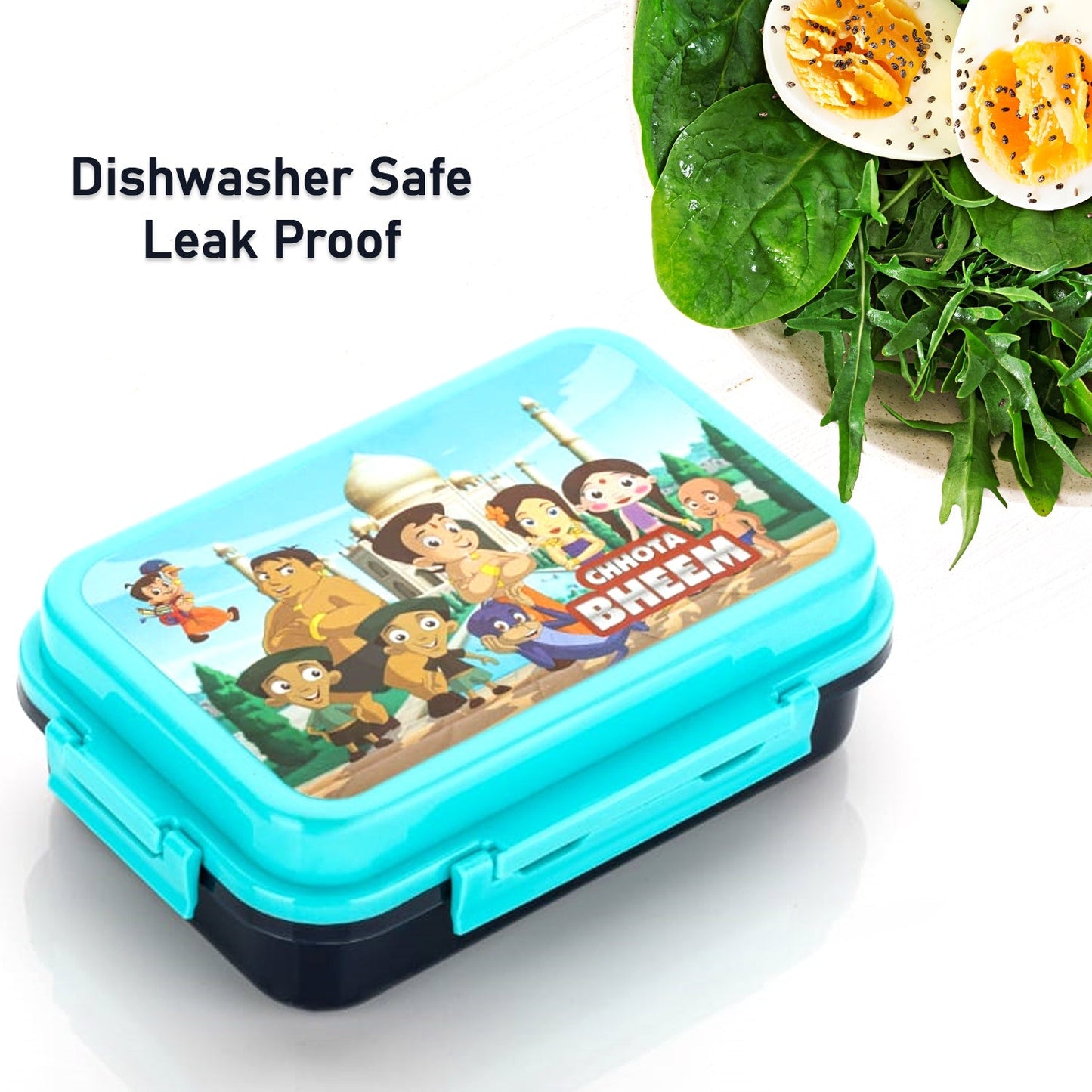 5238 Kids Lunch Box & Air Tight-BPA Free-Inter Lock with 4 Compartment Insulated Lunch Box Plastic Tiffin Box for Boys, Girls & School 