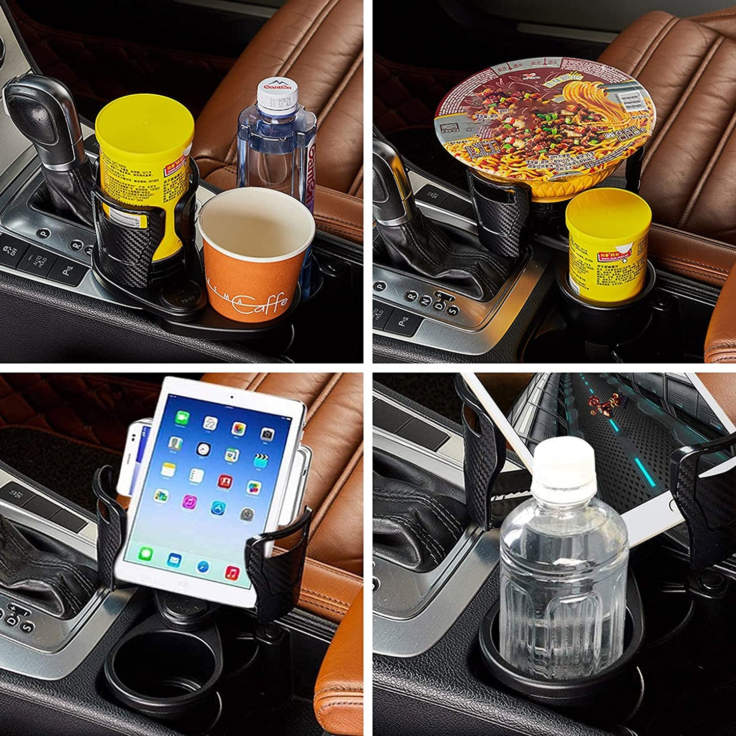 7623 Cup Holder, Seat Cup Holder Suitable for 20oz Water Bottles 2 in 1 Cup Holder Universal Vehicle Seat Bottle Mount with Set of Sponge Cushion for Vehicle 