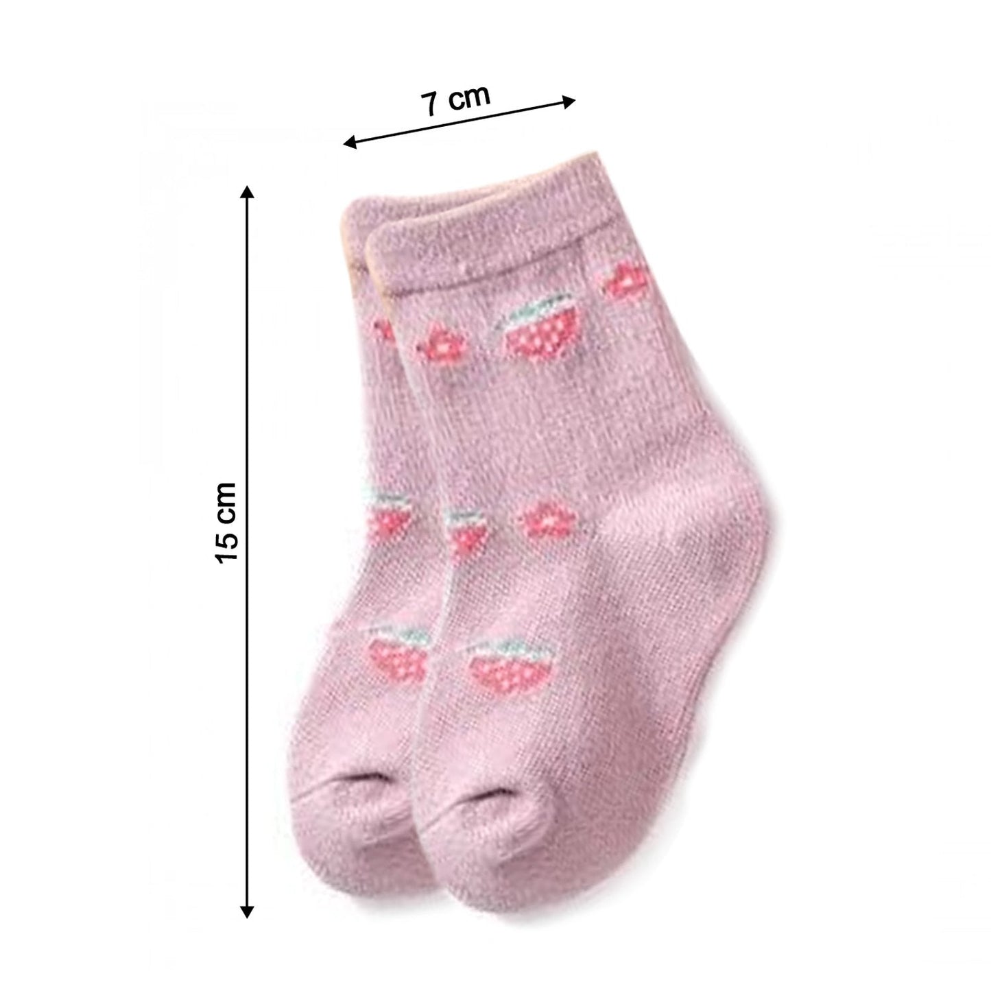 Side view of the breathable and soft socks, demonstrating their thickness and skin-friendly features