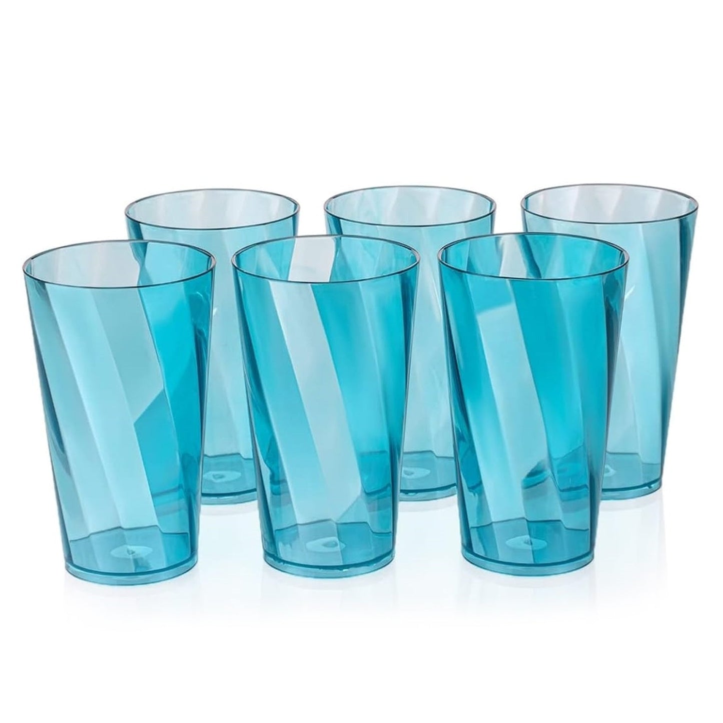 2353 Premium Juice and Water Glasses Set of 6 Transparent, 300ml, Drinking Water Glasses Stylish & Crystal Round Highball Glasses for Water, Juice & Cocktails, Glass Set of 6 for Water