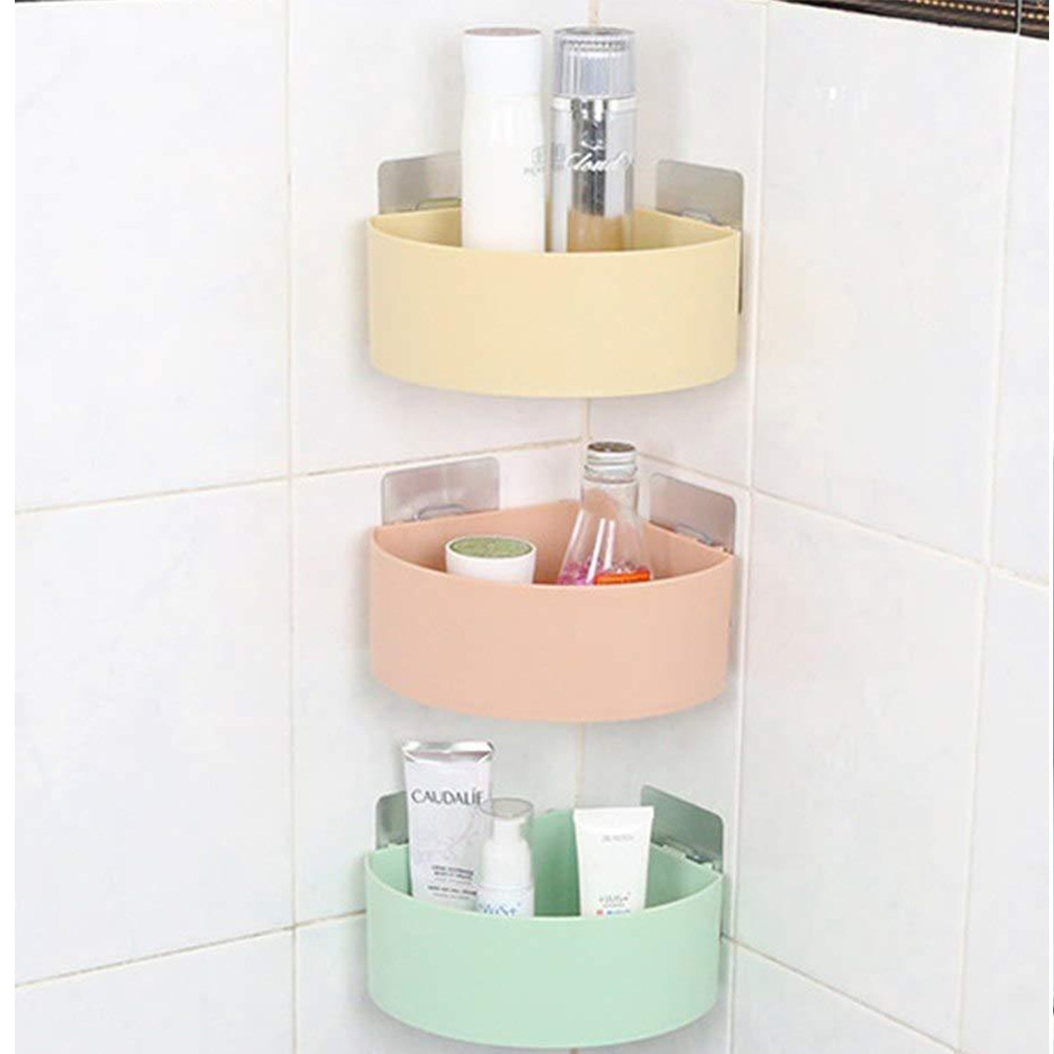 Plastic storage rack with hanging hooks