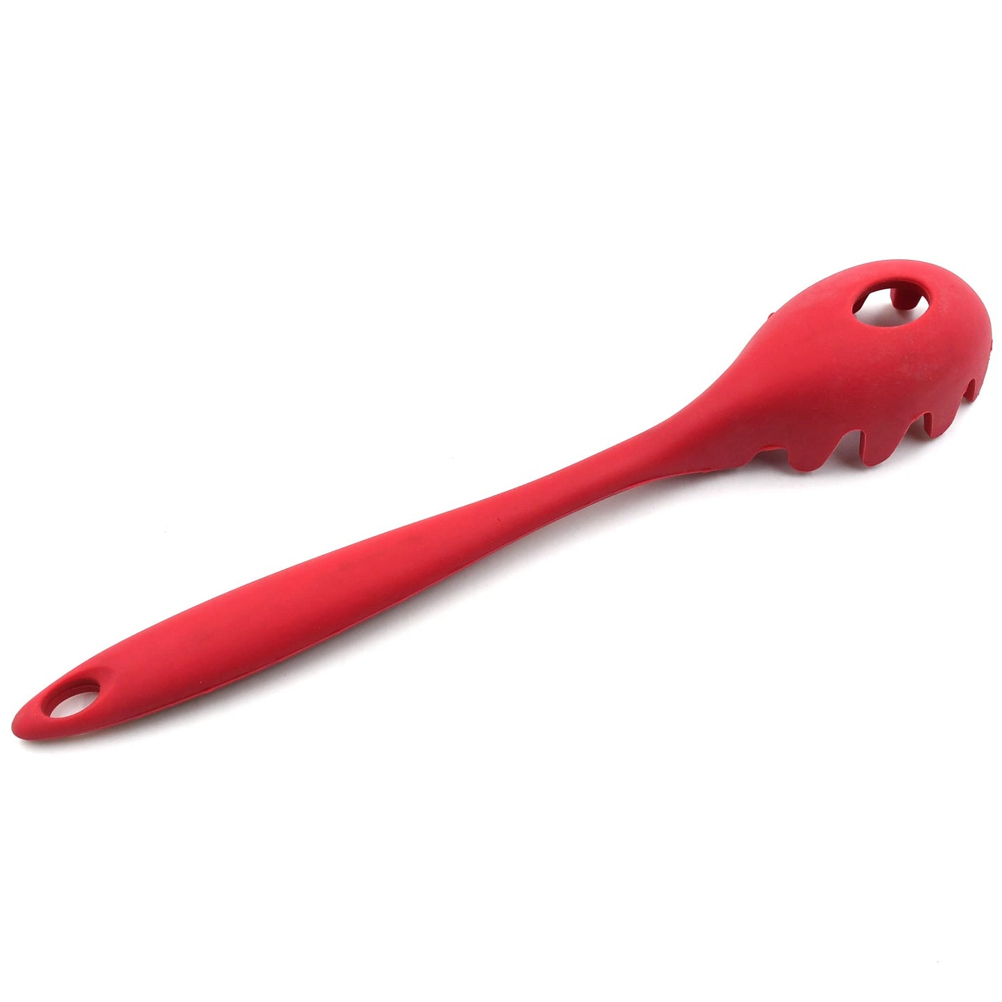 Silicone spaghetti fork with ergonomic grip