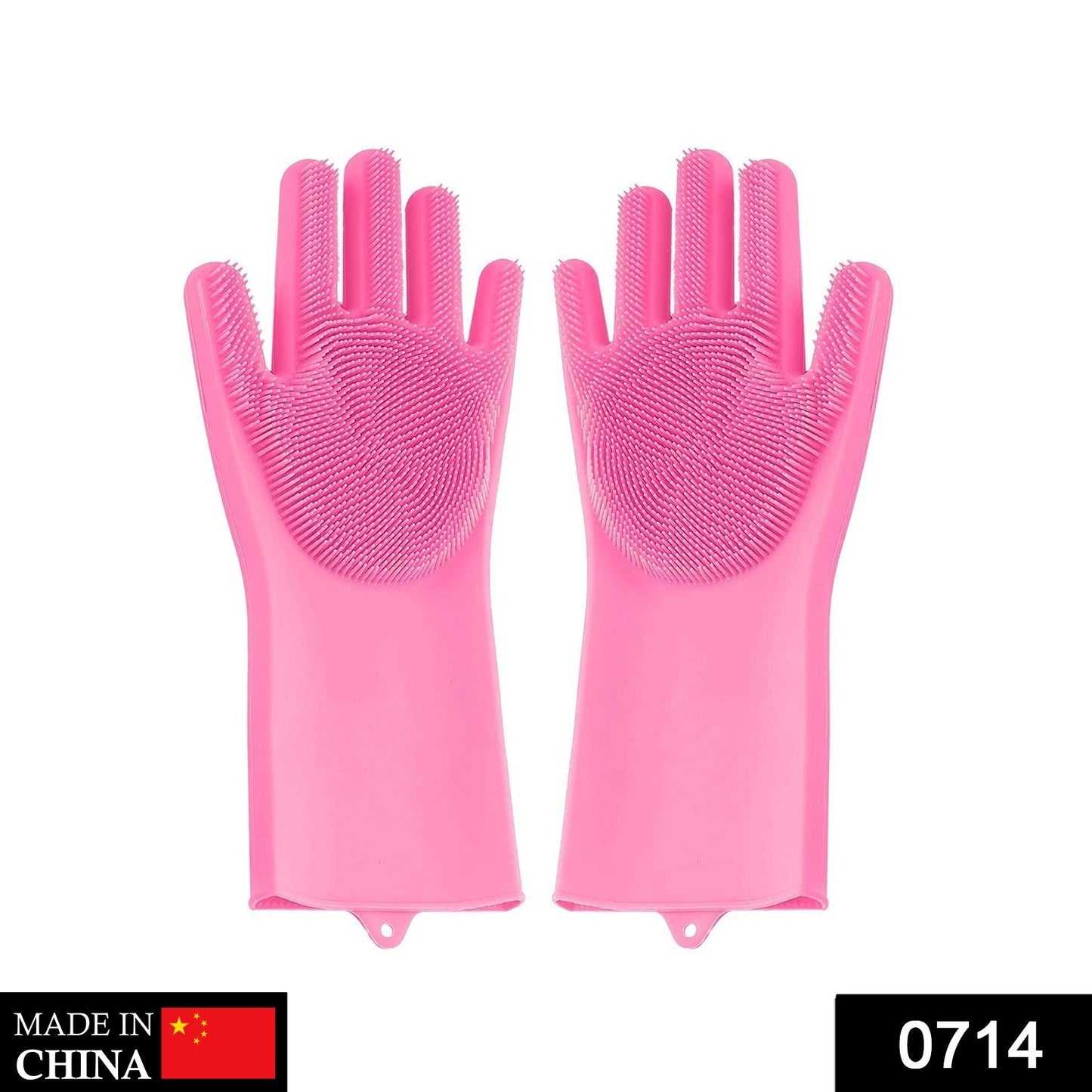 Silicone scrubbing gloves for cleaning