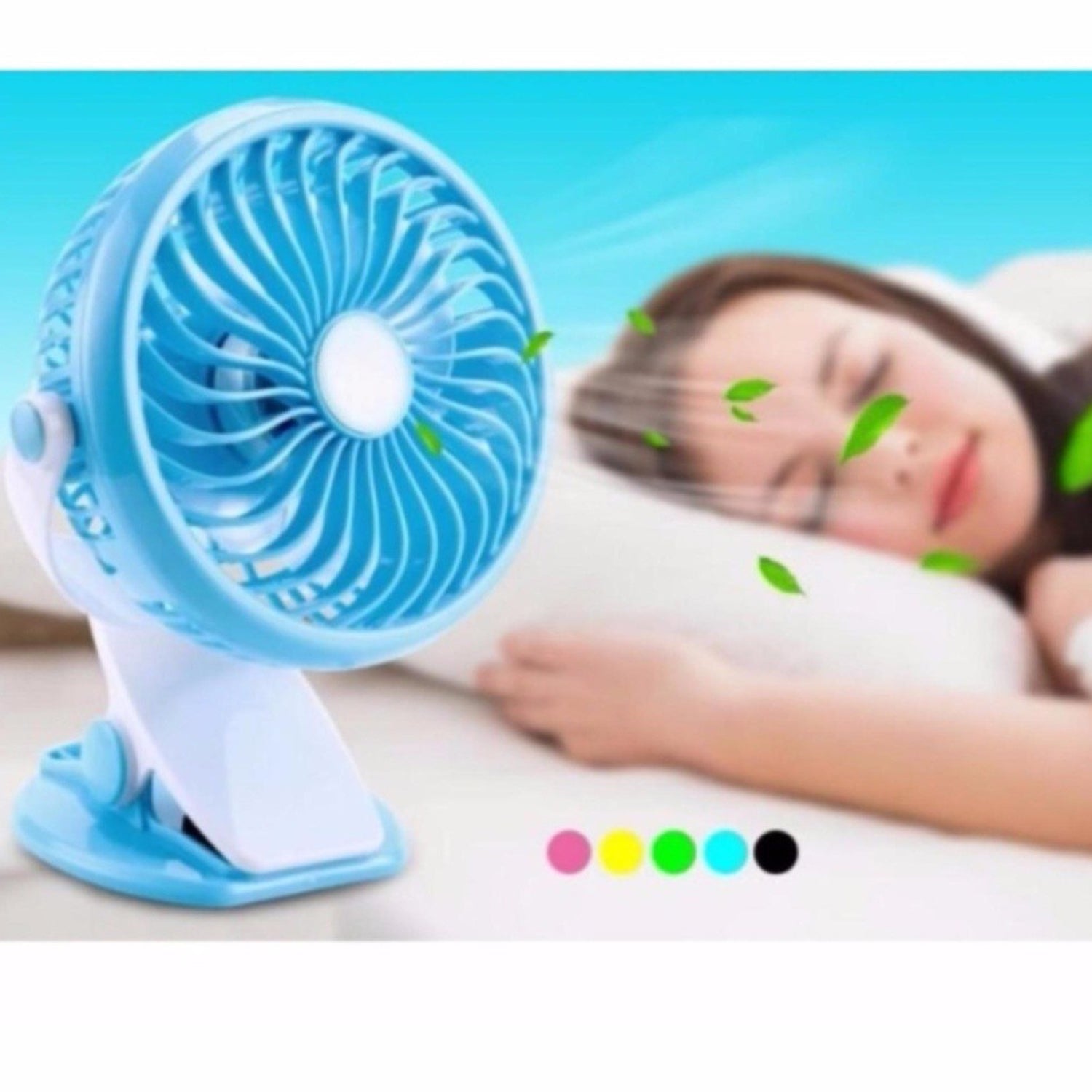 Mini USB clip fan for cooling down, designed for summer use