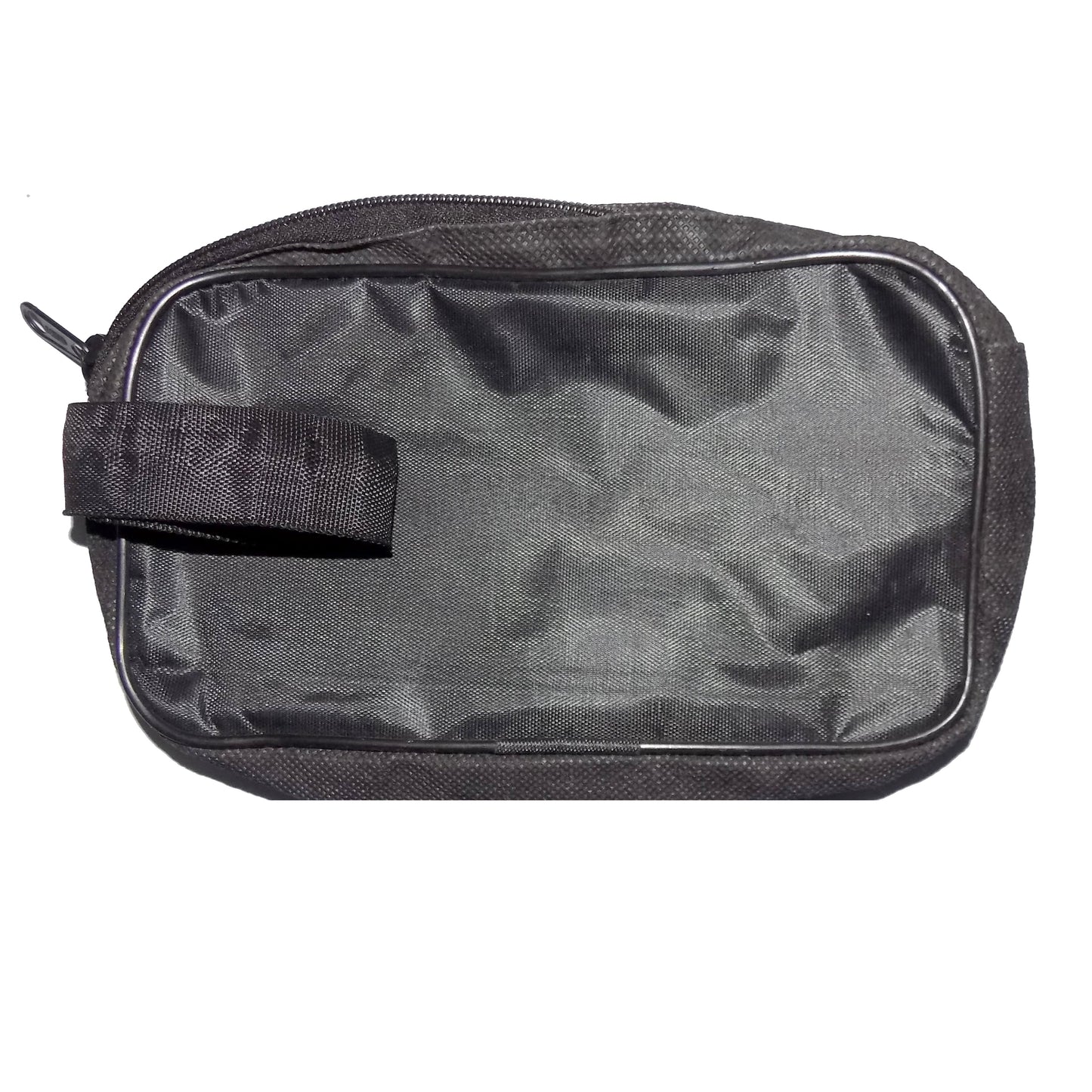 Black travel pouch for grooming