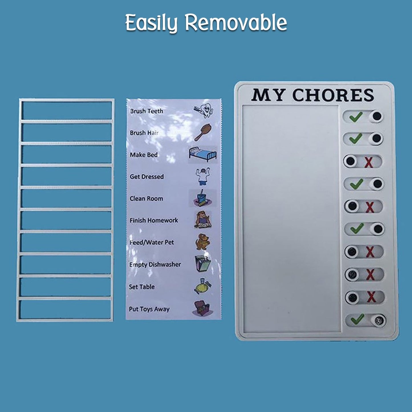 4448 Portable My Chores Home Note Board Management Planning Memo Boards Reminding Time. 