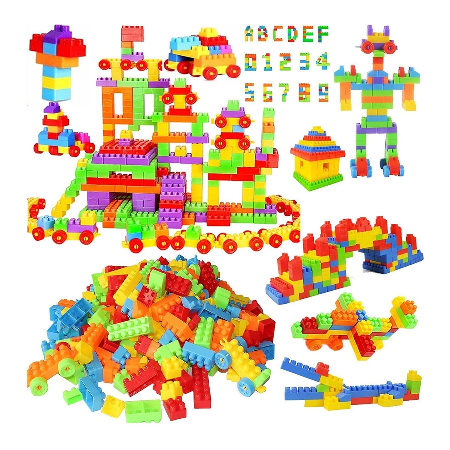 8077 60pc Building Blocks Early Learning Educational Toy for Kids DeoDap