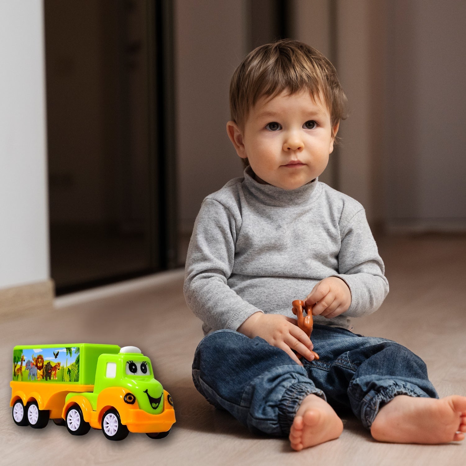 8052 Small Green and yellow Toy Truck. 