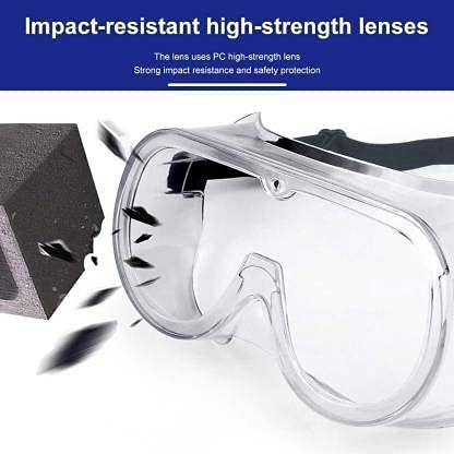 0509 Safety Goggles, Technic Safety Goggles Protection for Classroom Home & Workplace Prevent The Impact of Dust Droplets Gas Protection Glass 