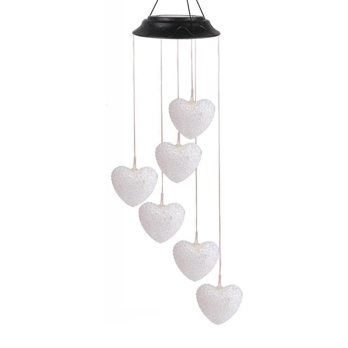 LED solar wind chimes for outdoor use, creating a beautiful light display in your garden.