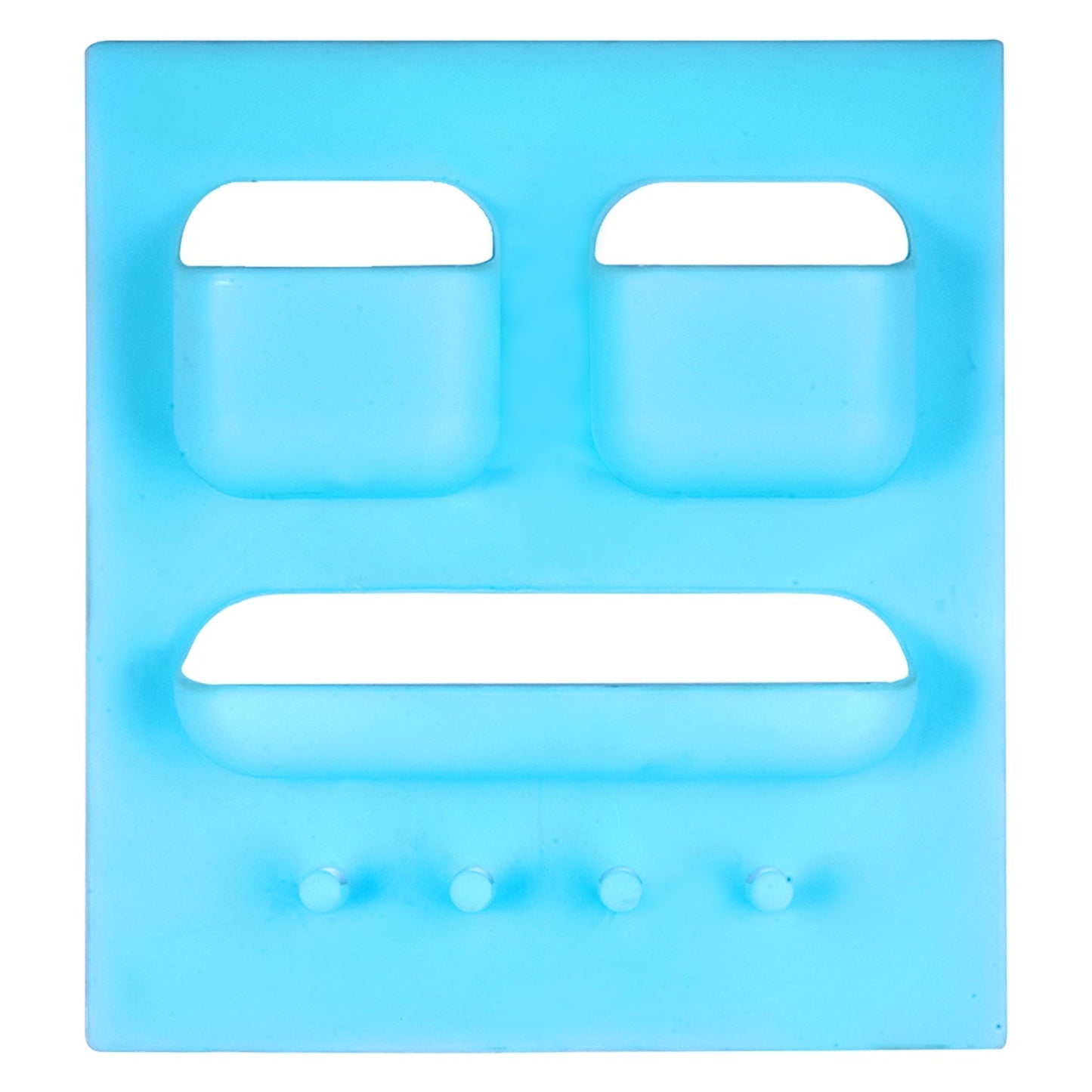 Plastic soap dish with toothbrush and toothpaste holder