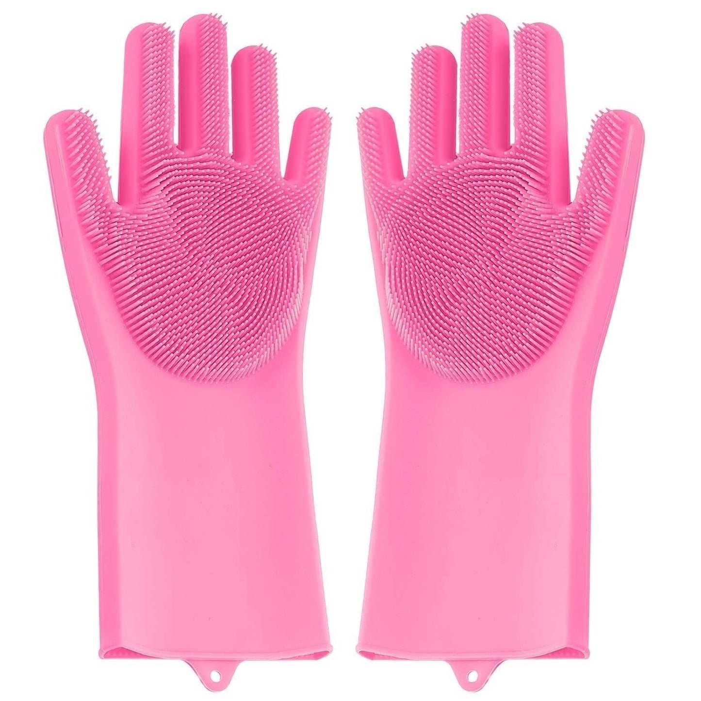 Multicolor silicone cleaning gloves