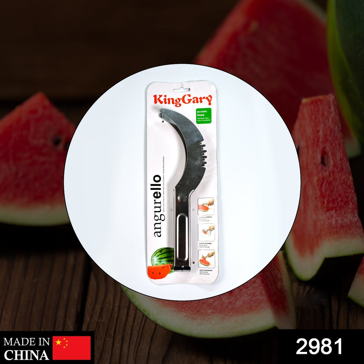 2981 Watermelon Cantaloupe Slicer Stainless Steel Knife Corer Fruit Vegetable - Tools Kitchen Gadgets Melon Slicer Cutter Melon Fruit 